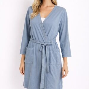 Victoria's Secret Soft Blue Belted Robe